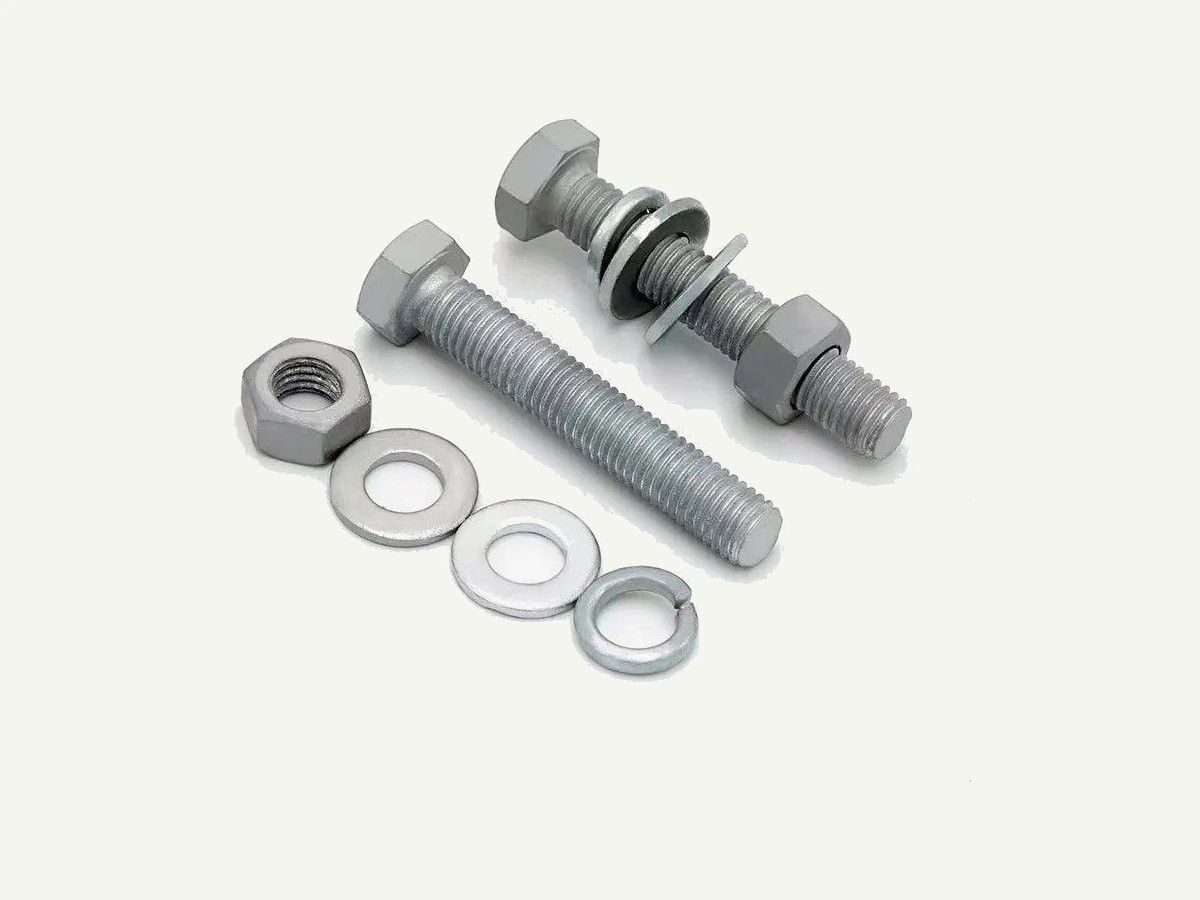 Galvanized bolt assemblies